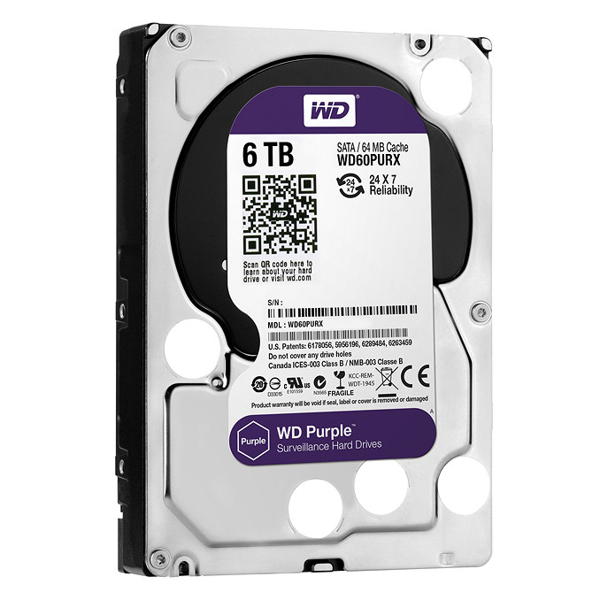 Ổ cứng HDD Western Purple 6Tb SATA3 5400rpm